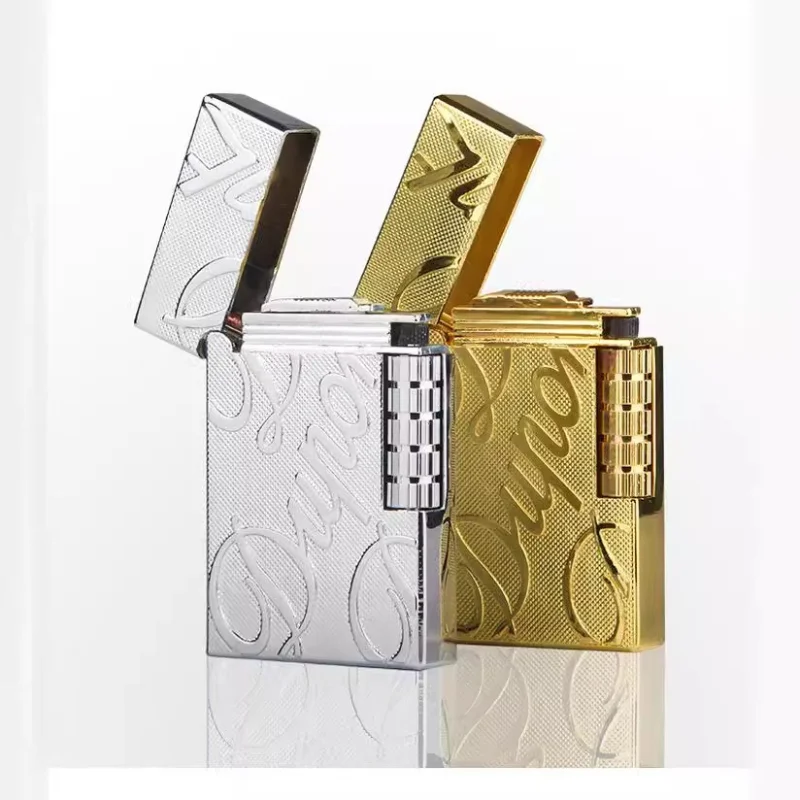 Cigar IgniterZinc Alloy Electroplated  Metal Grinding Wheel Lighter for Smoke Windproof Cigarette Lighters & Smoking Accessories