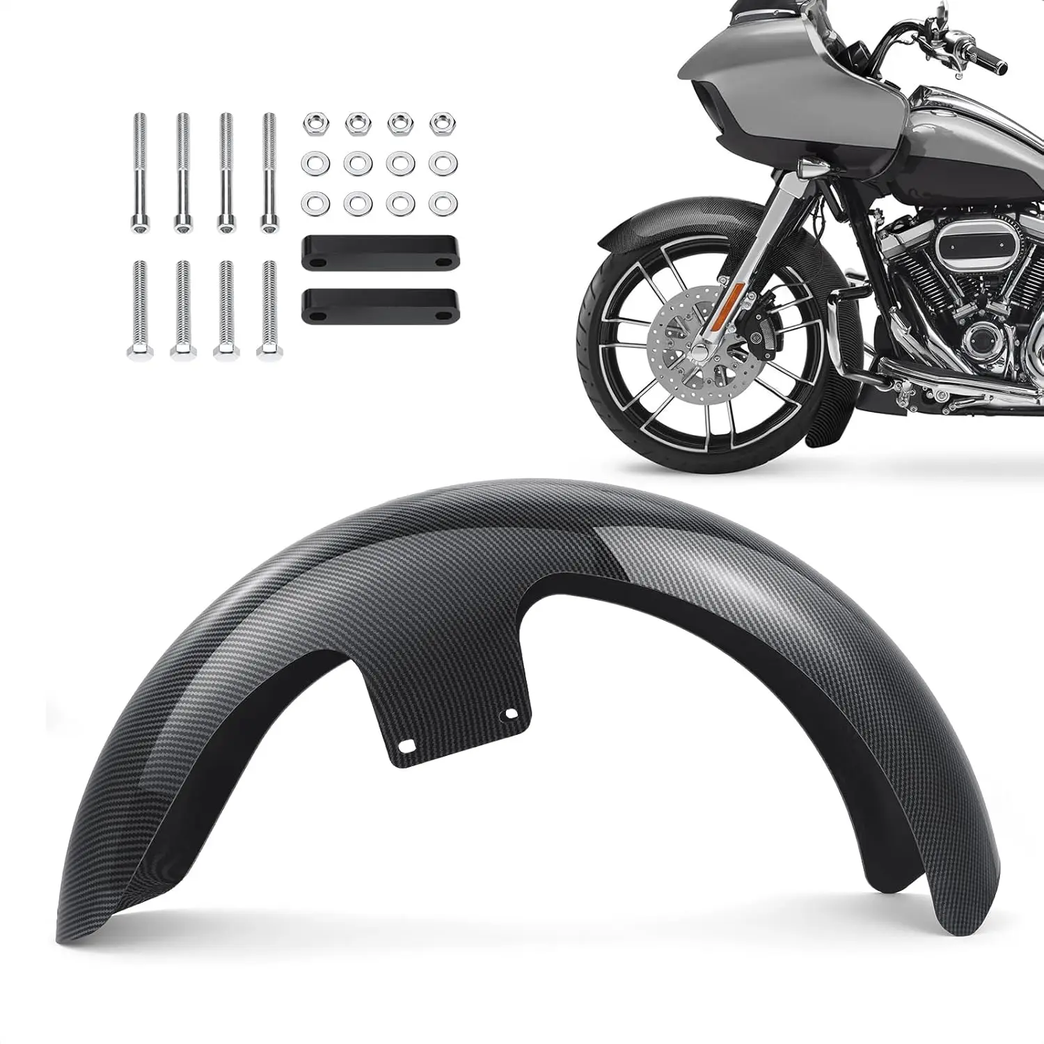 

21" Wrap Front Fender for Harley Davidson Motorcycle Front Mudguard Fits for Touring Electra Glide Road Glide Road King Street G