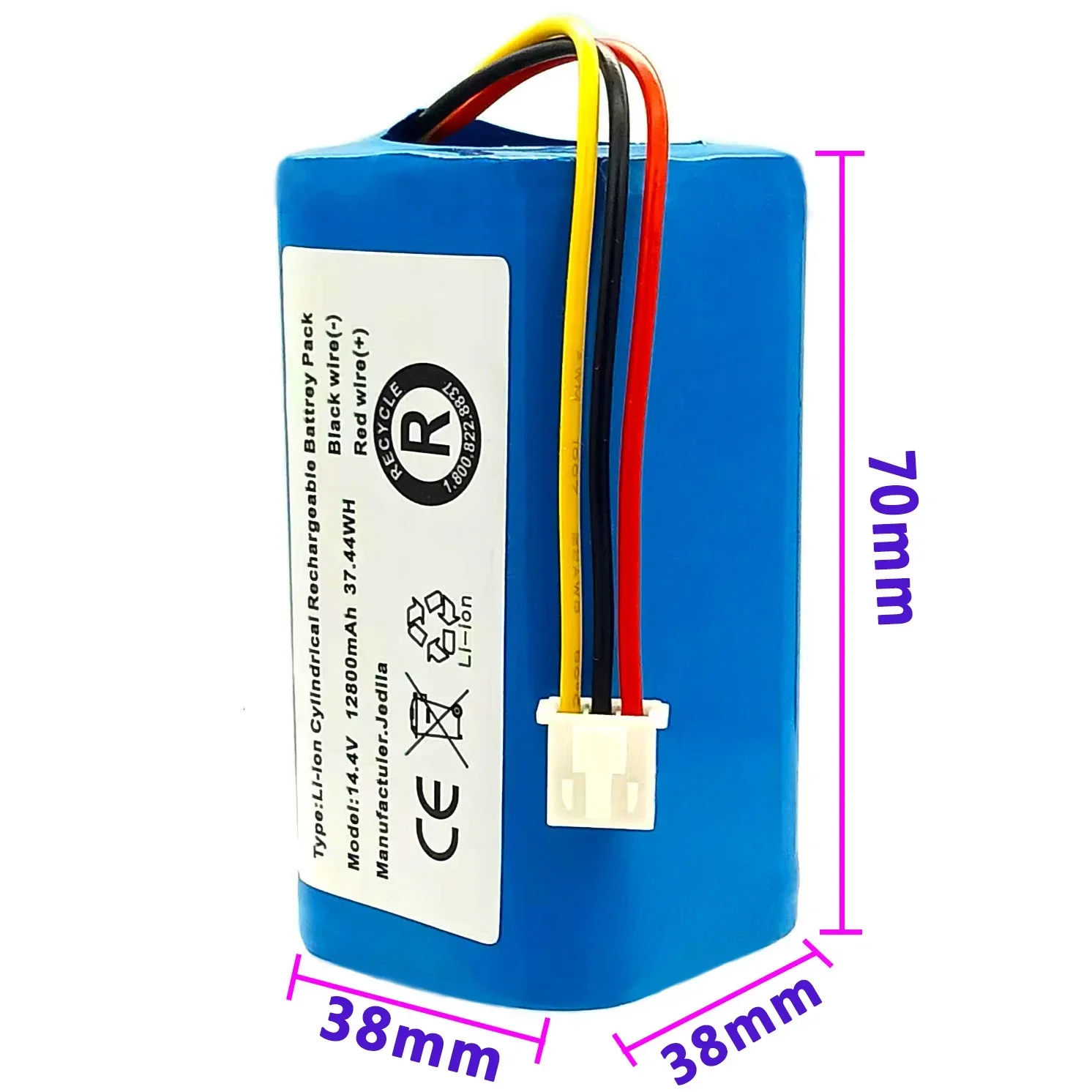 (For C30B) High Capacity Original Battery for LIECTROUX C30B Robot Vacuum Cleaner, 12800mAh, Lithium Cell, 1pc/pack