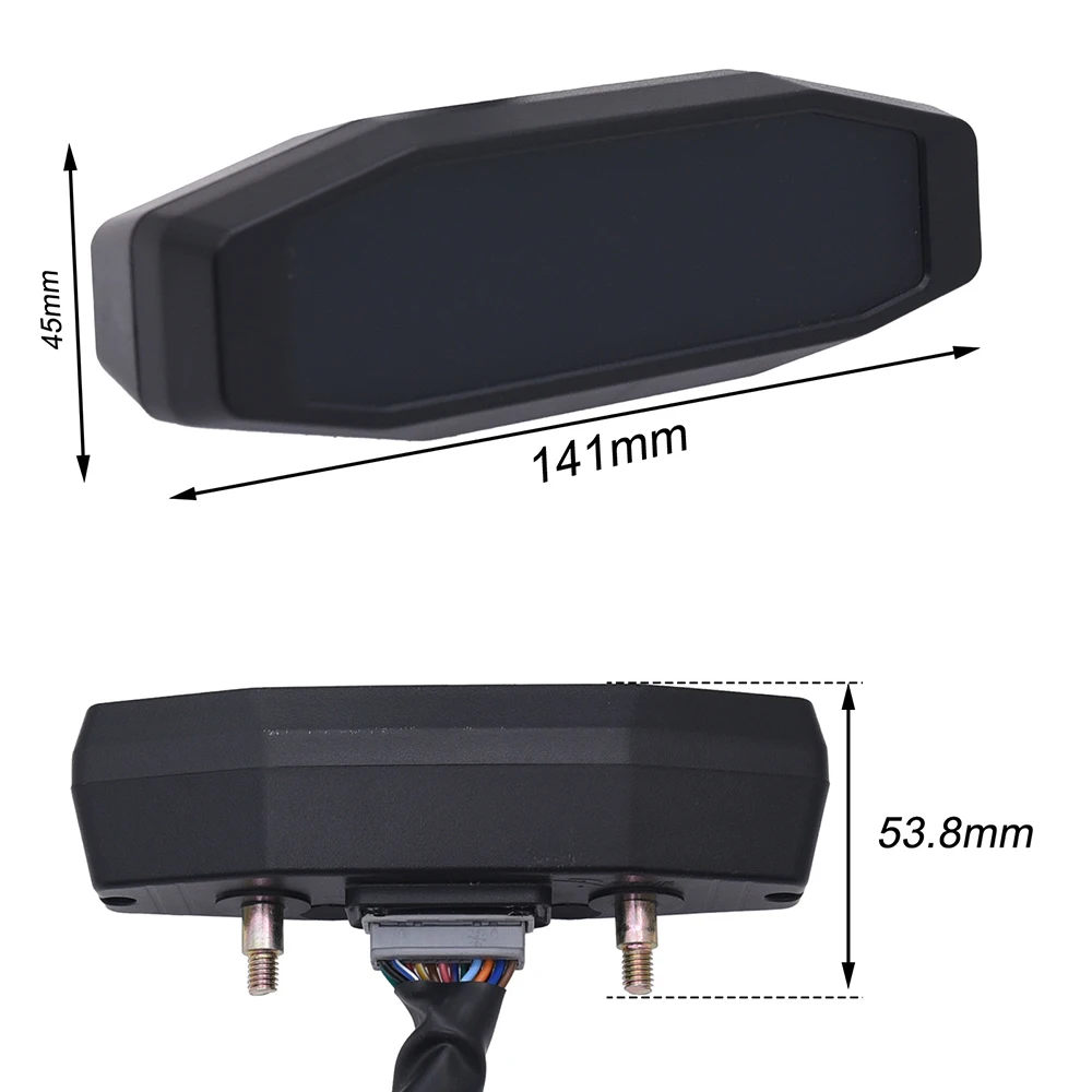 Universal Motorcycle Speedometer LCD Display Digital Meter Tachometer Dashboard Instrument Panel Meter