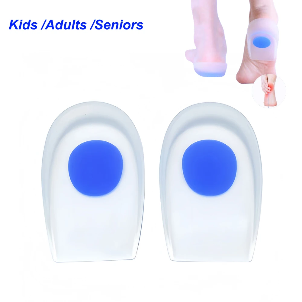 Medical Silicone Heel Pad Cushions - Relieve Heel Spurs & Plantar Fasciitis Pain, Reduce Pressure for All-Day Comfort