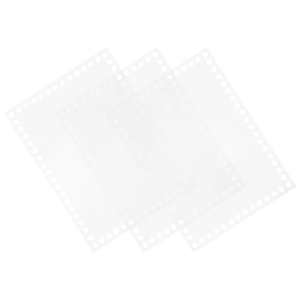 

3pcs Acrylic Crochet Base Transparent Weaving Board For Bag Bottom Purse Shaper Knitting Diy Tool Craft Supply Handbag Basket