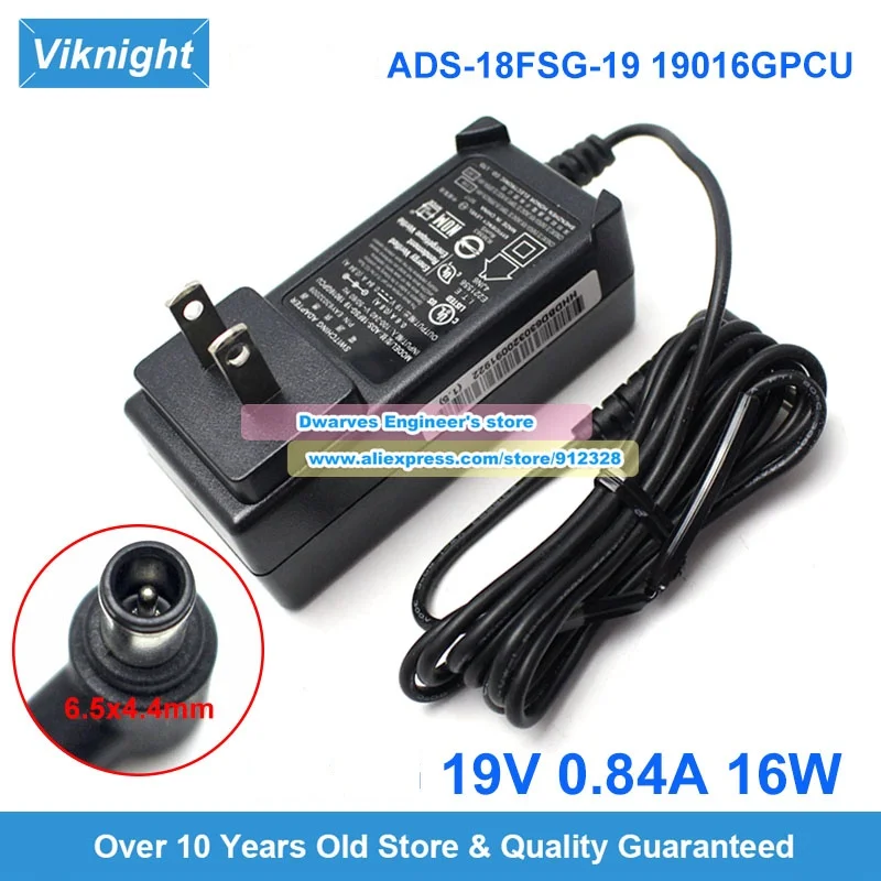 

US Plug Genuine 19V 0.84A 16W Switching Adapter ADS-18FSG-19 Charger For 22M38A-B 22MK430H 24MK400H 19M38A 22BK430H 32MN500M-B