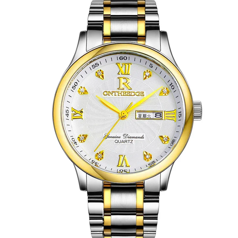 

、Мужские цифровые часы с большим циферблатом — подлинные водонепроницаемые кварцевые часы с ремешком из нержавеющей стали для студентов-подростков