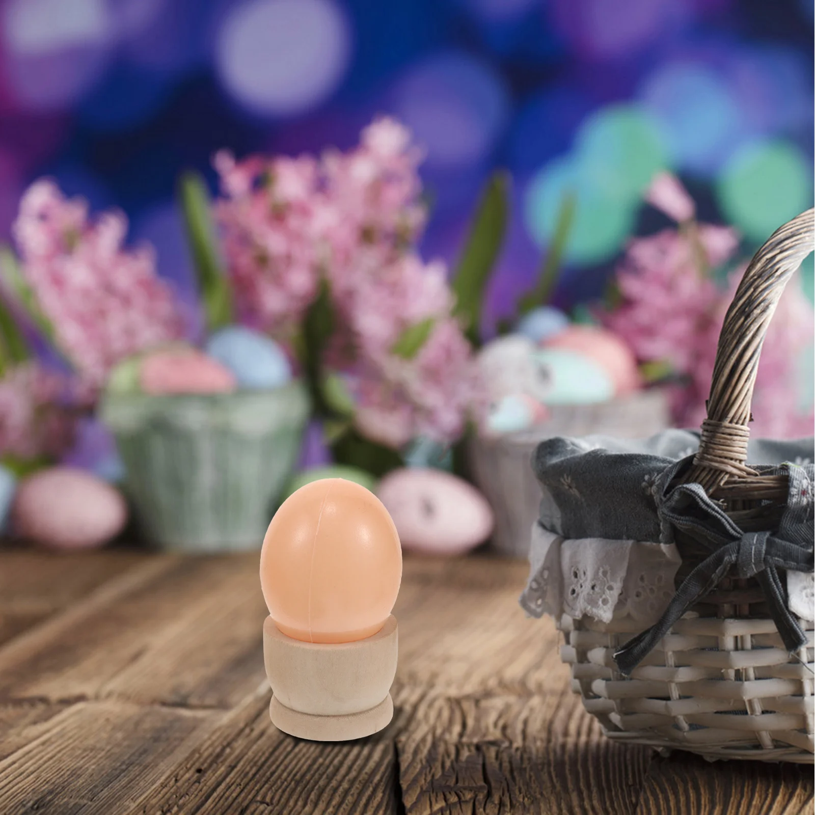 

8Pcs Wooden Egg Holder Stand Glass Shape Rustic Egg Cup Display Wooden Rack for Kitchen Dining Table Decoration