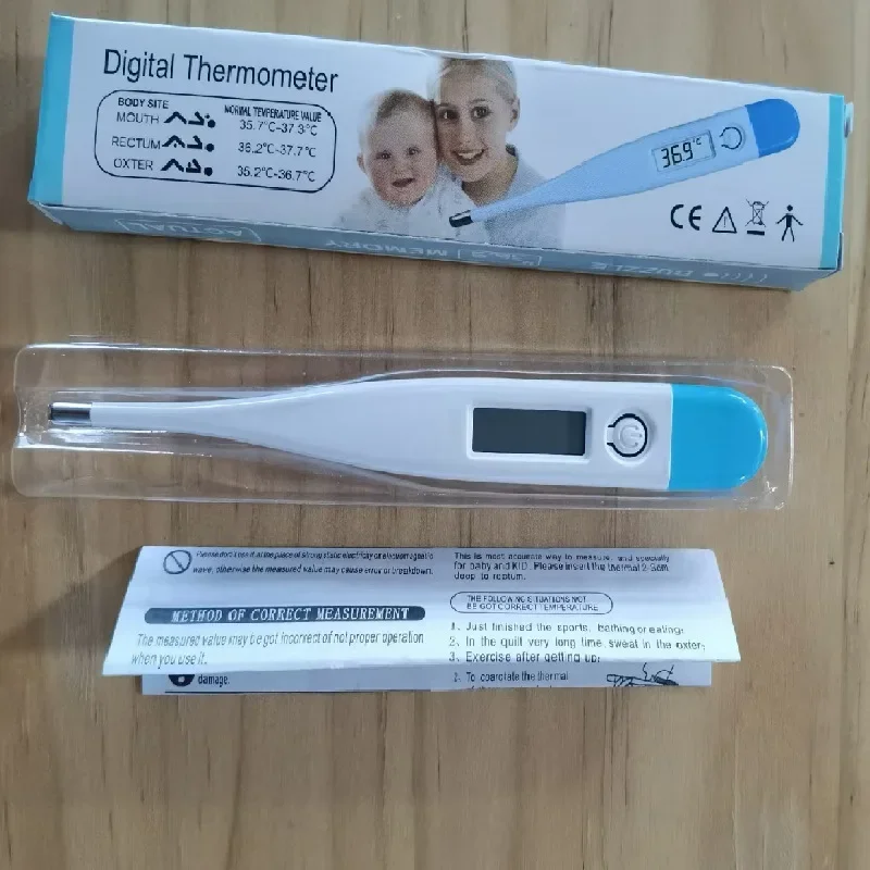 Digital Water Thermometer Oral Armpit Fever Alert Accurate Reading Termometer Baby Bath Hard Tip