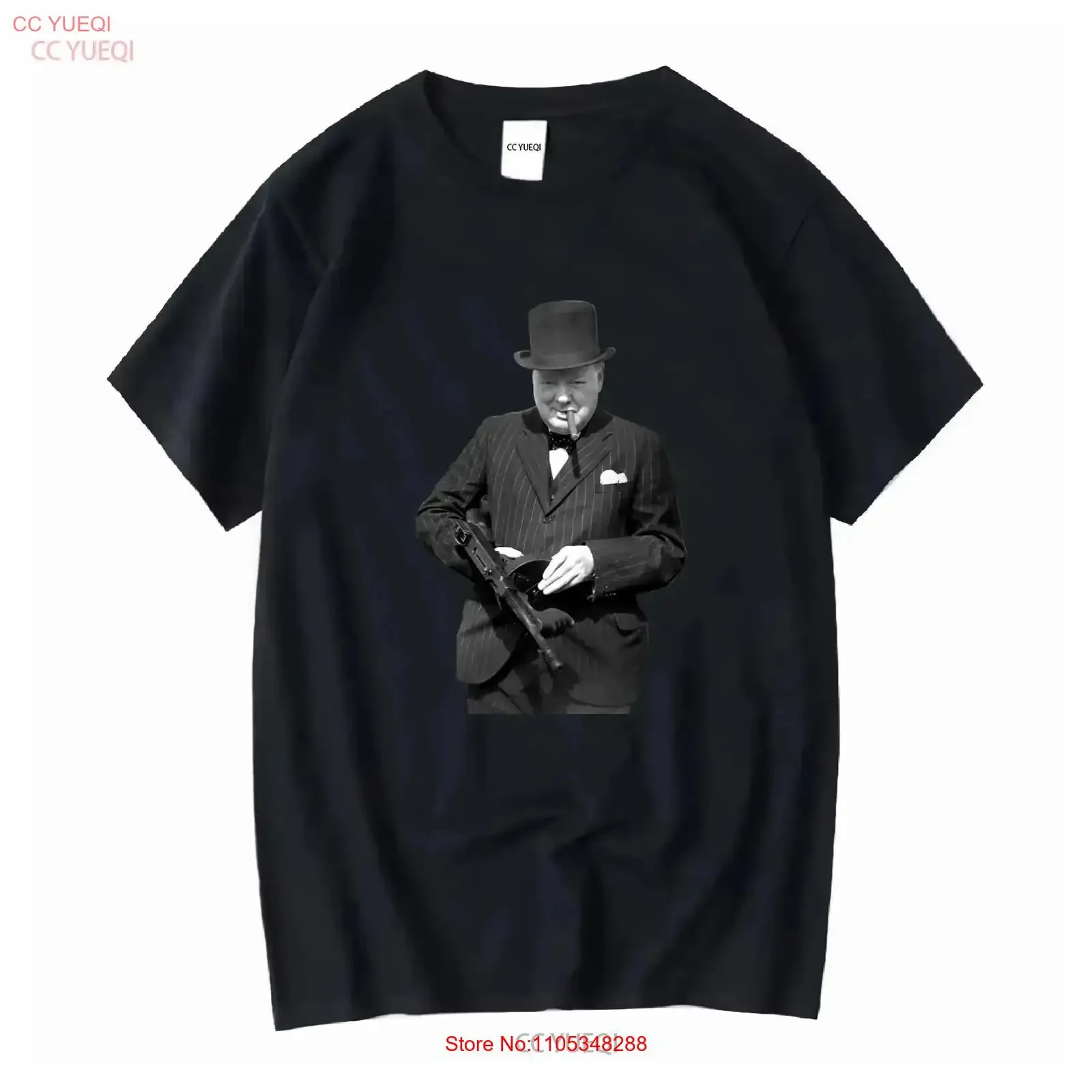 Neues Vintage-Design Winston Churchill Weißes T-Shirt HOT 2024 Gewaschene, atmungsaktive Designerkleidung Leicht maskuline Mode