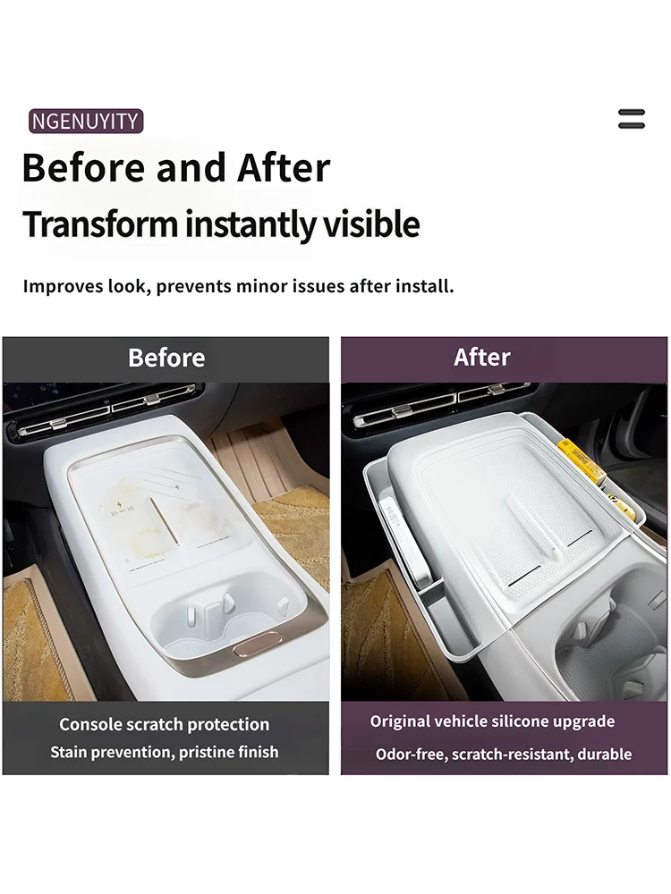 For XPENG P7+ 2026 2027 Wireless Charging Silicone Pad Central Console Storage Protection Mat Car Accessories Decoration