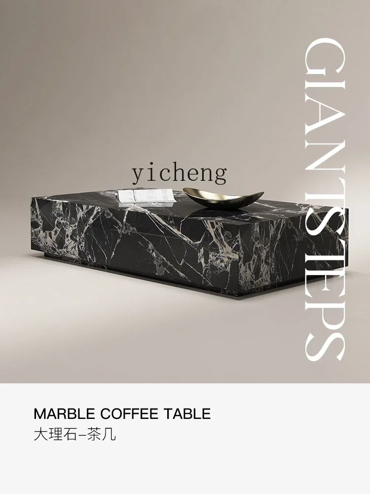 l3 furniture is very simple, post-modern light luxury living room art tea table, stone natural marble coffee table