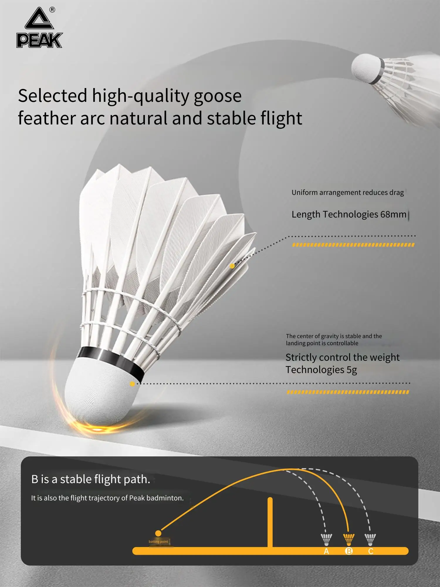 Volani da badminton PEAK in pi - Feather Shuttlecock recensione e prezzo