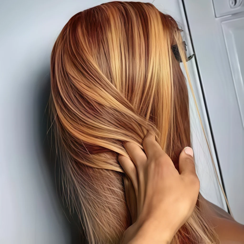 Blonde Brown Ombre P4/27 Highlight Straight Human Hair Wigs 20 24 Inch 13x4 HD Lace Front Closure Frontal Wigs Wear And Go Colored Wigs For Ladies