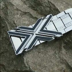 Men's Metal Stainless steel Belt Punk style X buckle self-defense waistband Dragon Letter Personalized special outdoor belt