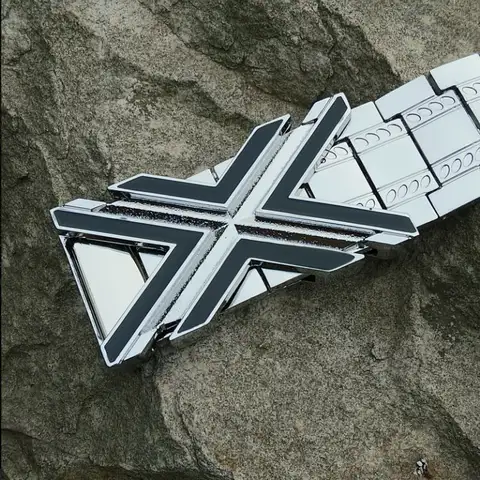 Men's Metal Stainless steel Belt Punk style X buckle self-defense waistband Dragon Letter Personalized special outdoor belt