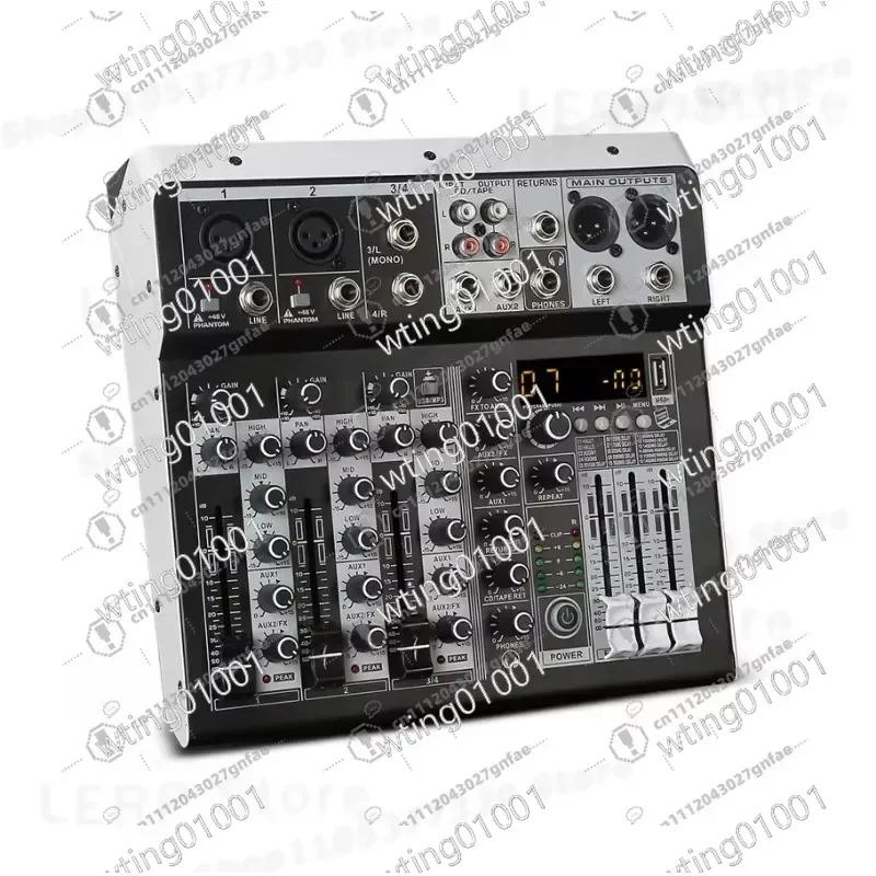 for RP-4 4 Channel Audio Mixer Pro DJ Controller Console High Quality Sound Mixing Board for Studio Live Performance