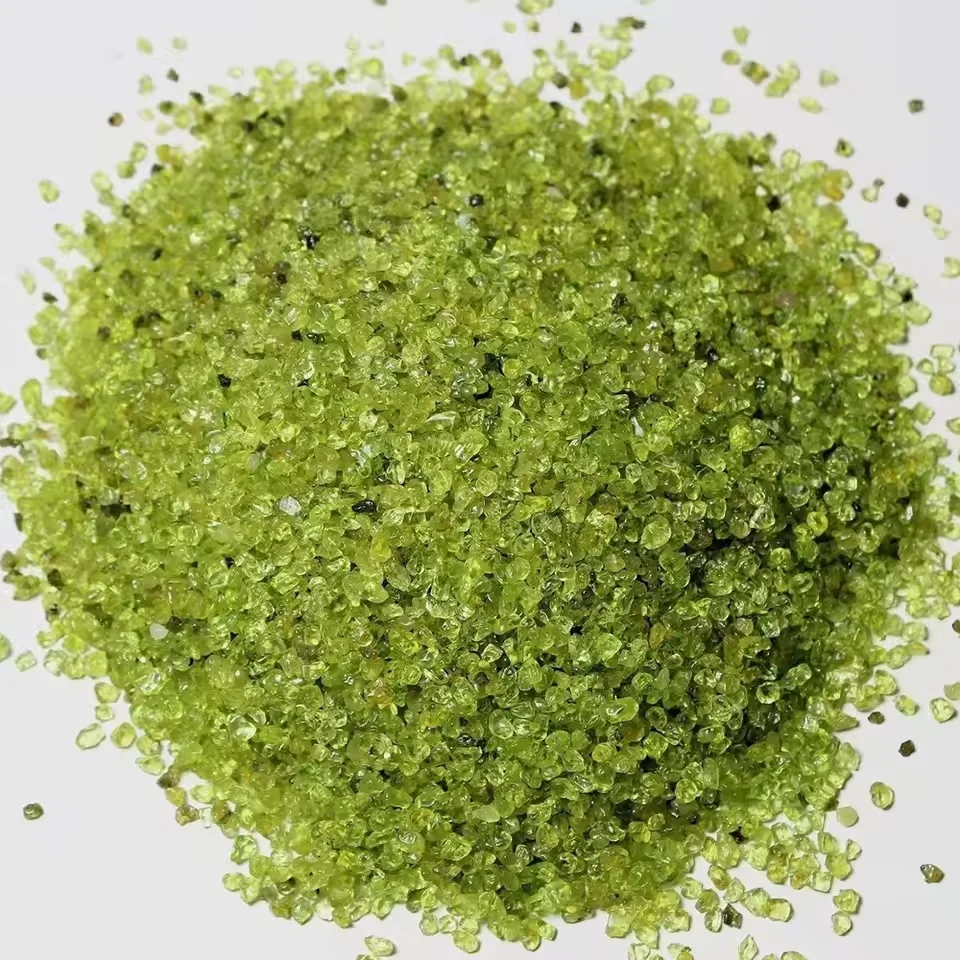 50g/100g/200gNatural Peridot Olivine Chip Stone Rock Tumbled, Green Quartz Crystal Gravel for DIY Accessries Crafts Garden Decor