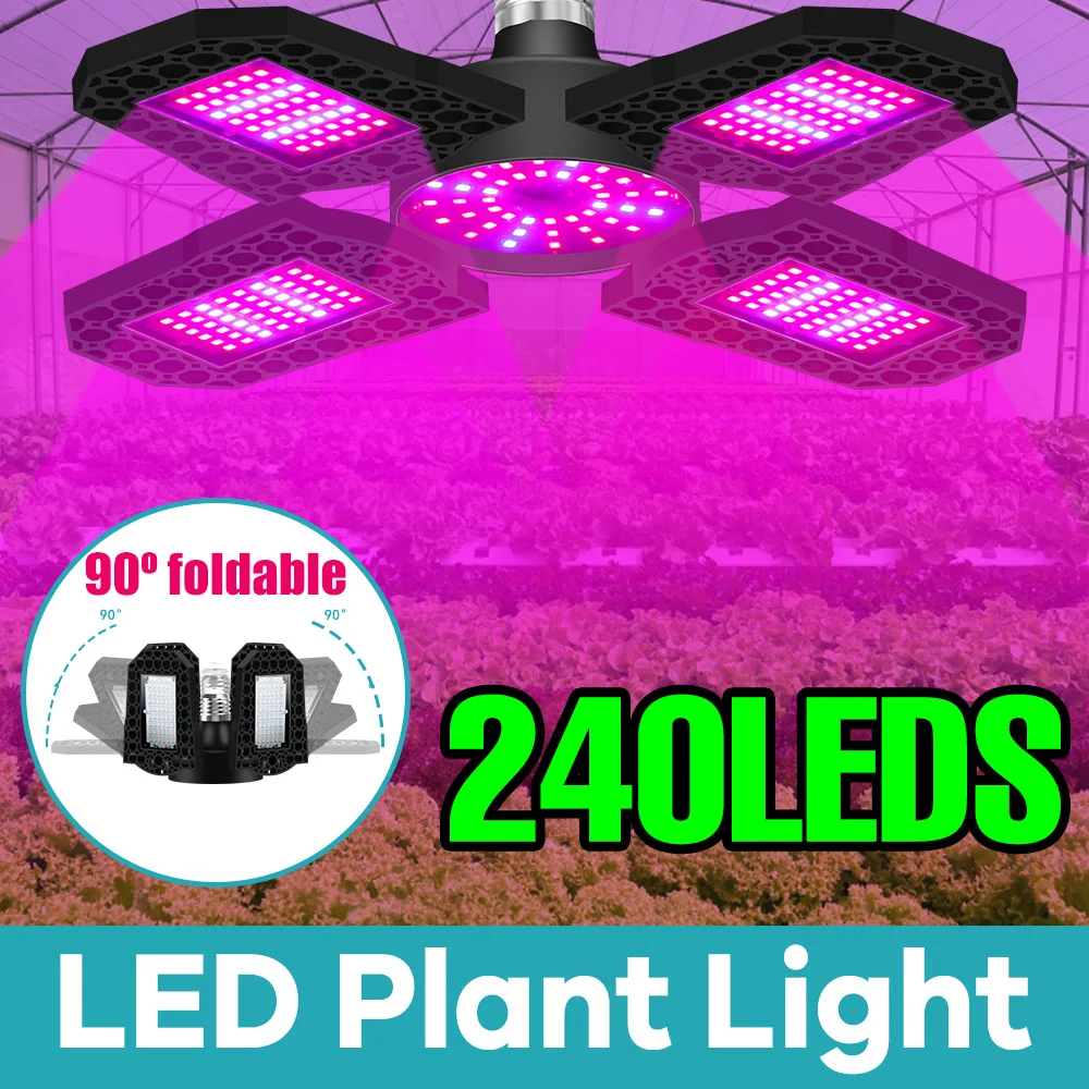 

150W LED Grow Light E27 Foldable Phyto Lamp Full Spectrum Plant Fill Bulb for Hydroponic Bloom Flower Vegs Seeds Growth Box Lamp