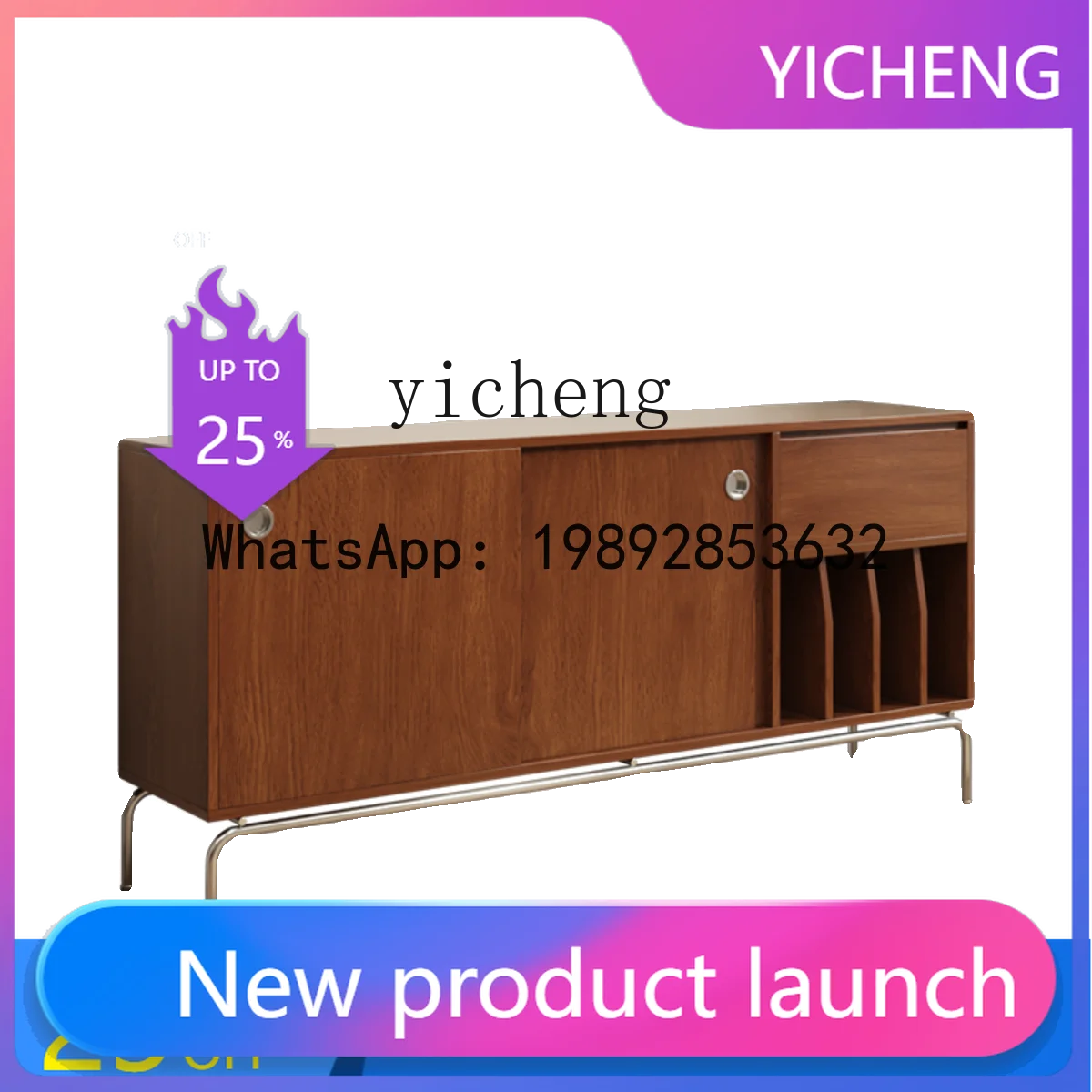 

H6 side cabinet solid wood medieval locker tea cabinet living room entrance small magazine cabinet