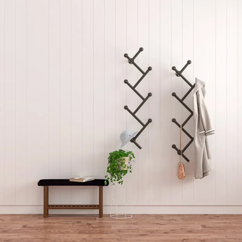 Creative Branch Living Room Porch Door Clothes Shelf Modern Wall Coat Rack Iron Bedroom Bedside Hooks Unique Design SpaceSaving