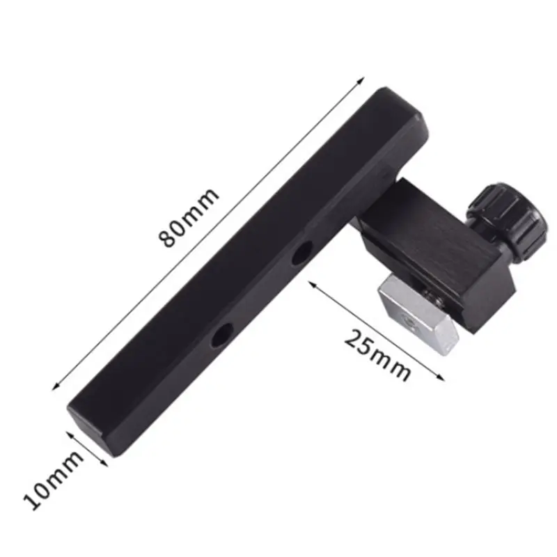 DT15 Miter Gauge Kit 250mm Aluminum Woodworking Push Ruler with Angle Stops Fence for Table Saw DIY Auxiliary Tool