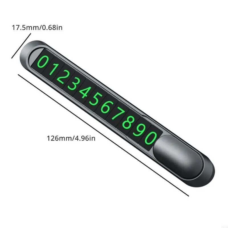 T5UB سيارة مؤقتة بطاقة وقوف السيارات لاصق لاصق السيارات الداخلية الملحقات العالمية لوحة الرقم لوحة الهاتف #6