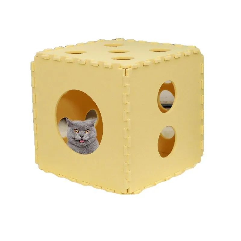 Nido per gatti Quattro stagioni Setaccio universale Dadi Cat Villa Cat Grab Board Integrato Spedizione gratuita Feltro di lana Nestsplicing Divano per gatti