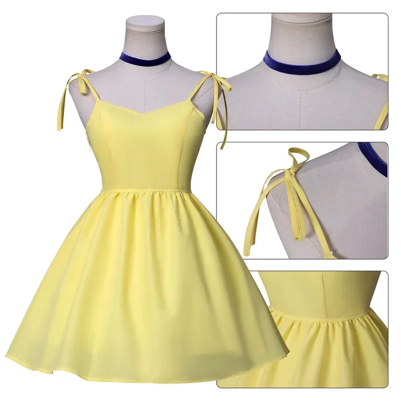 Sexy Asuka EEva Clothing Neww CCCentury Yellow Summer Skirt Animation Cosplay Anime Cos Accessories mb.3