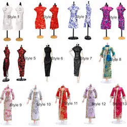 Chinese Style Doll Clothes Doll Accessories Party Cloth Traditional Doll Skirt Dress Up Playing House Doll Cheongsam DIY Toy