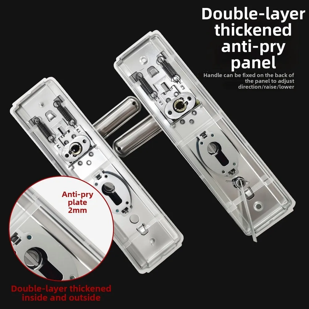 Indoor Silent Bedroom Door Lock Set Household Wooden Room Door Handle Lock Bedroom Interior Passage Lock Hardware Replacement