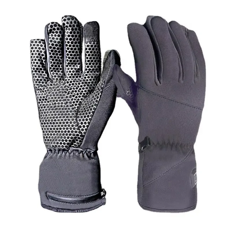 Airo Men's Heated Gloves Rechargeable Battery Full Finger Racing Gloves Motorcycle Ski Snow Gloves