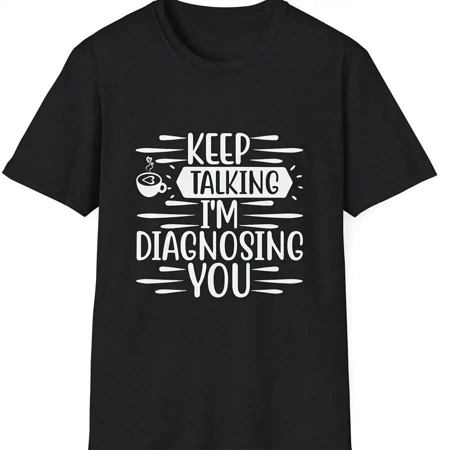 Humorous Healthcare T‑Shirt Funny Doctor Graphic Tee Nurse Gift Medical Humor Crew Neck Casual Short Sleeve Top For Medical Worker Daily Wear