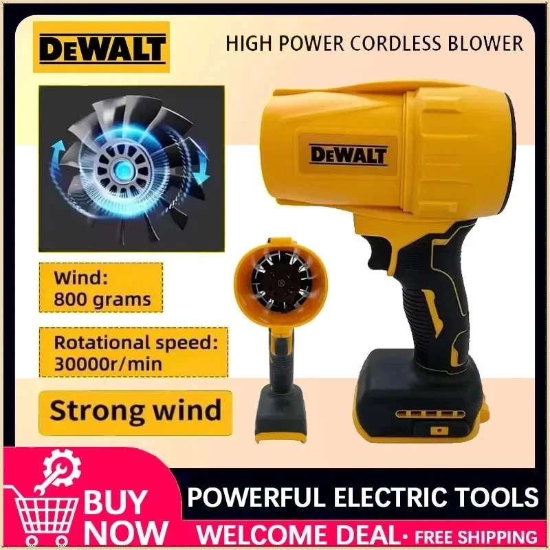 

Dewalt 30000RPM Air Blower Cordless Turbo Fan Handheld Violent Fan Dryer Rechargeable Dust Blowing Tool For Dewalt Battery