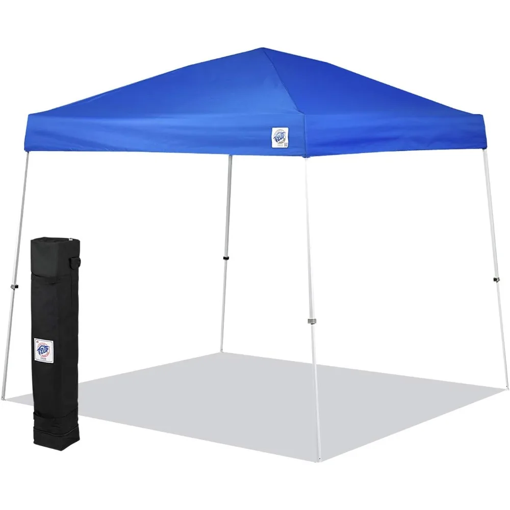 

E-Z UP Sierra II Instant Pop Up Outdoor Canopy 10 x 10 дюймов, сумка на роликах и набор шипов из 4 предметов, королевский синий цвет