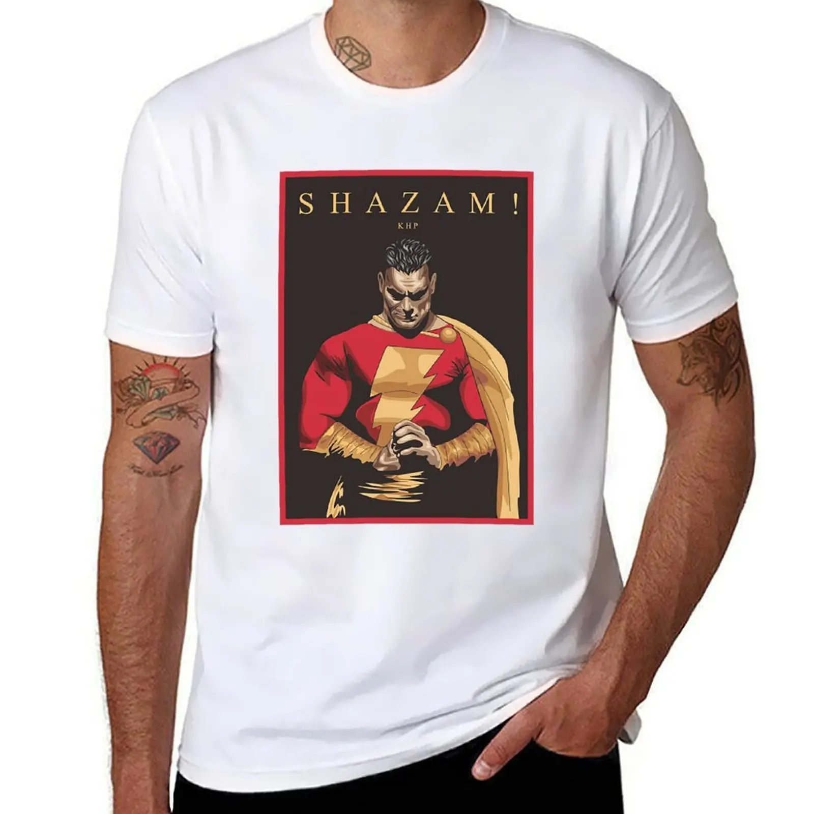 

Shazam T-Shirt cotton t shirts man 100% t shirts for man pack white T-Shirt