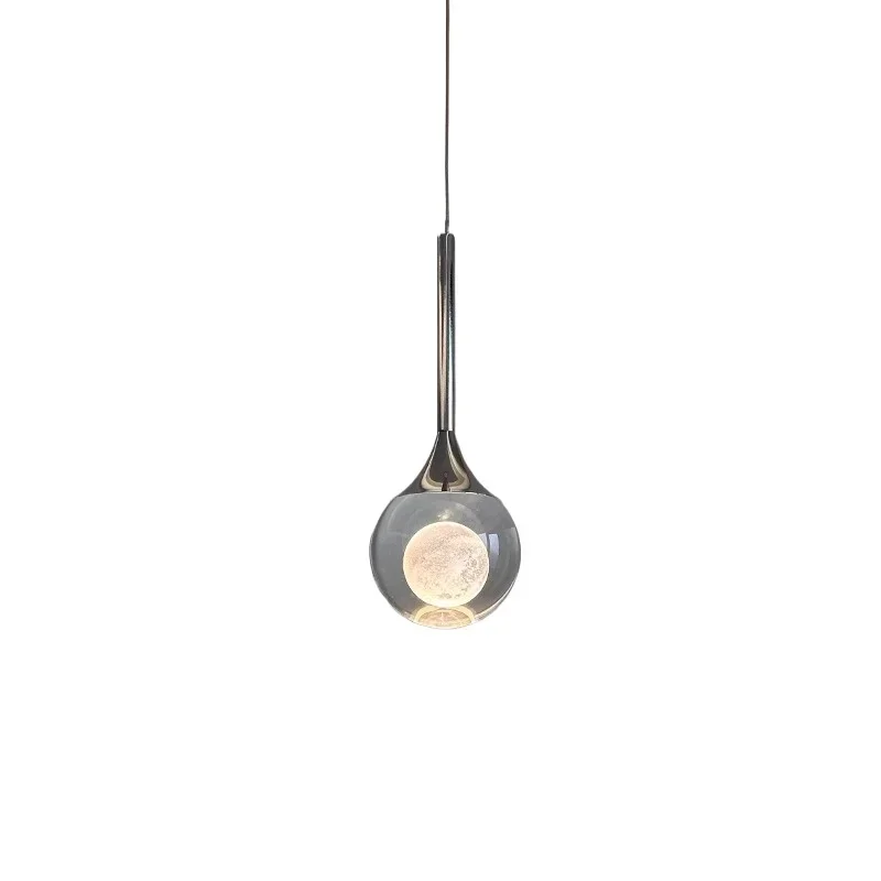

High sense Nordic bedroom bedside small moon lamp atmosphere French Italian room chandelier