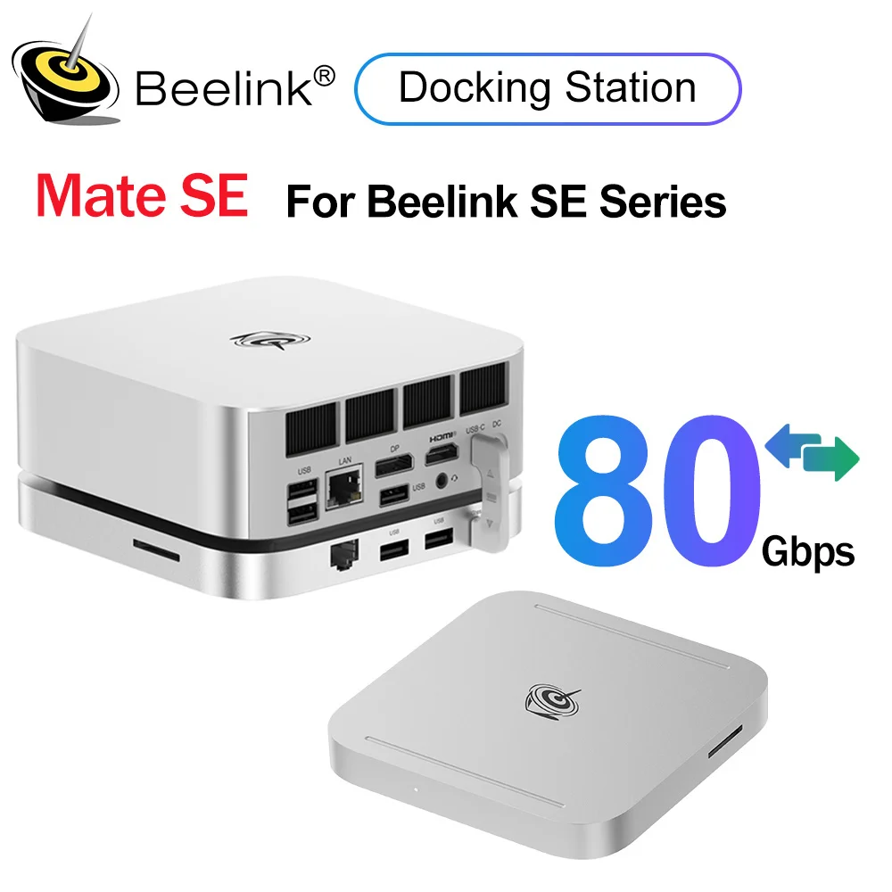 Beelink Mate SE-A Docking Station for SER8, SER9, SER9 PRO, SEi14 MINI PC Desktop Laptop Gaming Computer