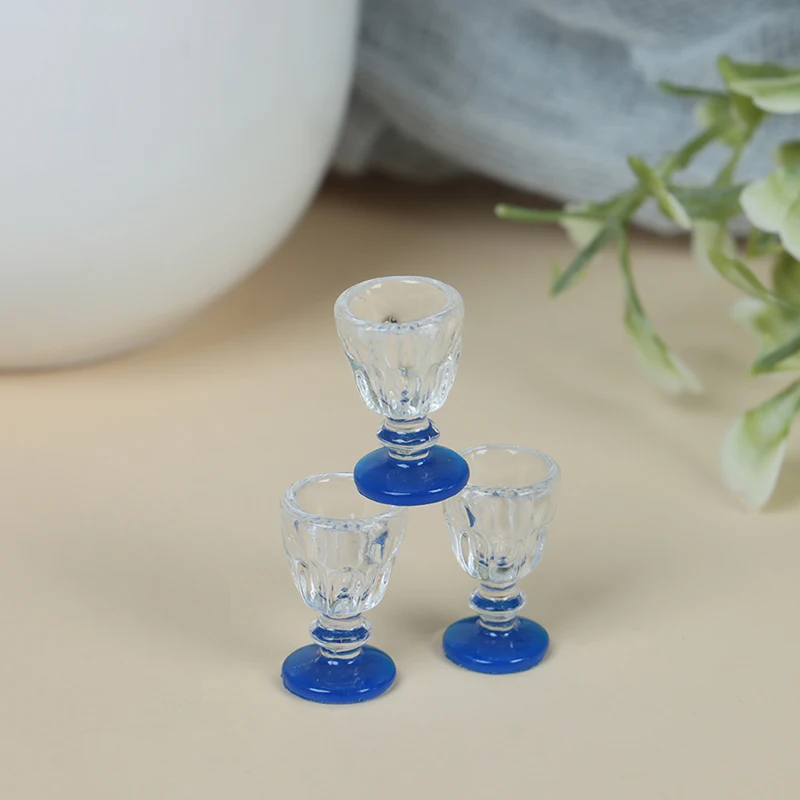 4 unids/set casa de muñecas copa transparente en miniatura modelo Mini simulación vino taza de cerveza artesanía accesorios de decoración del hogar