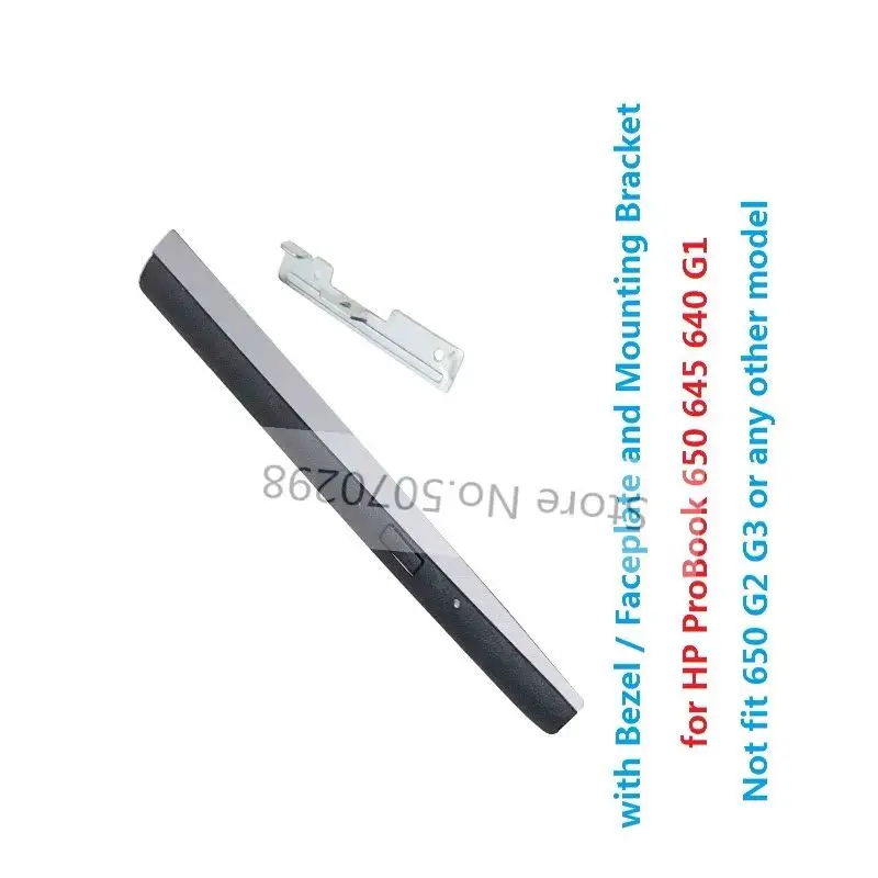 

ODD DVD Optical Drive Curved Bezel Front Panel Cover Faceplate Mounting Bracket for HP ProBook 650 645 640 G1 (Not fit G2 G3)