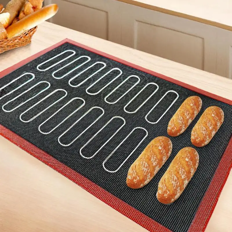 

1PC Perforated Silicone Baking Mat, With Puff & Round Patterns, Reusable Non-stick Oven Liner, For Cookies Macaron Bread