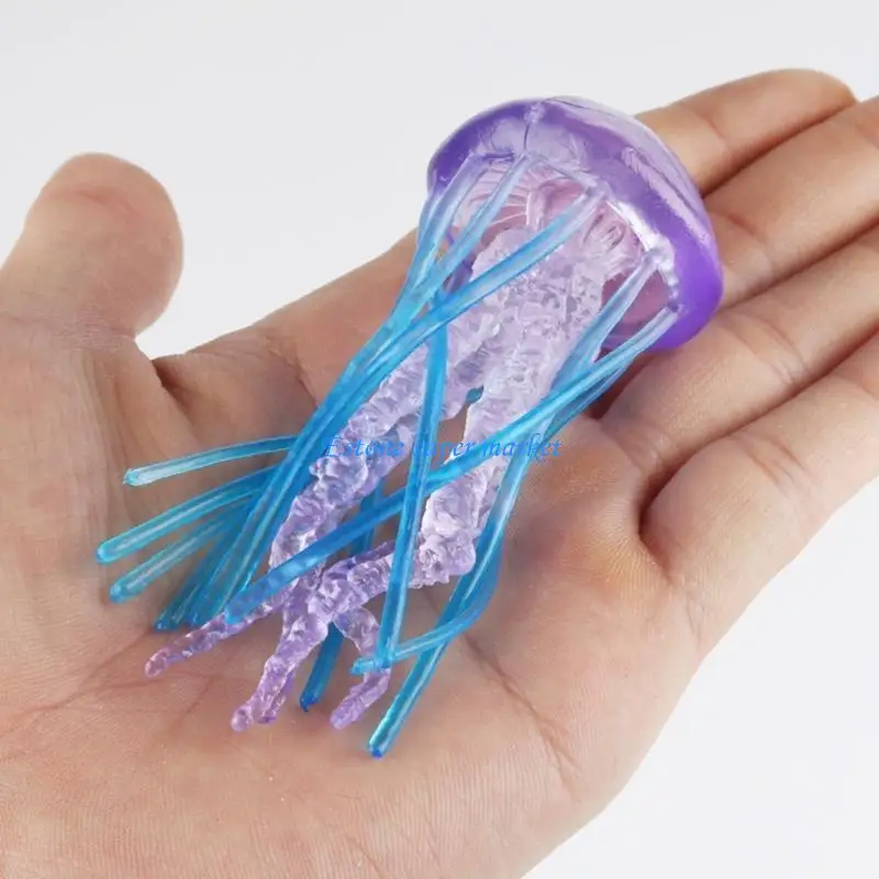 090B Realistic Jellyfish Toy Jellyfish Figurine Simulated Animals Ocean Animals Figurines model Squid Figure Toy
