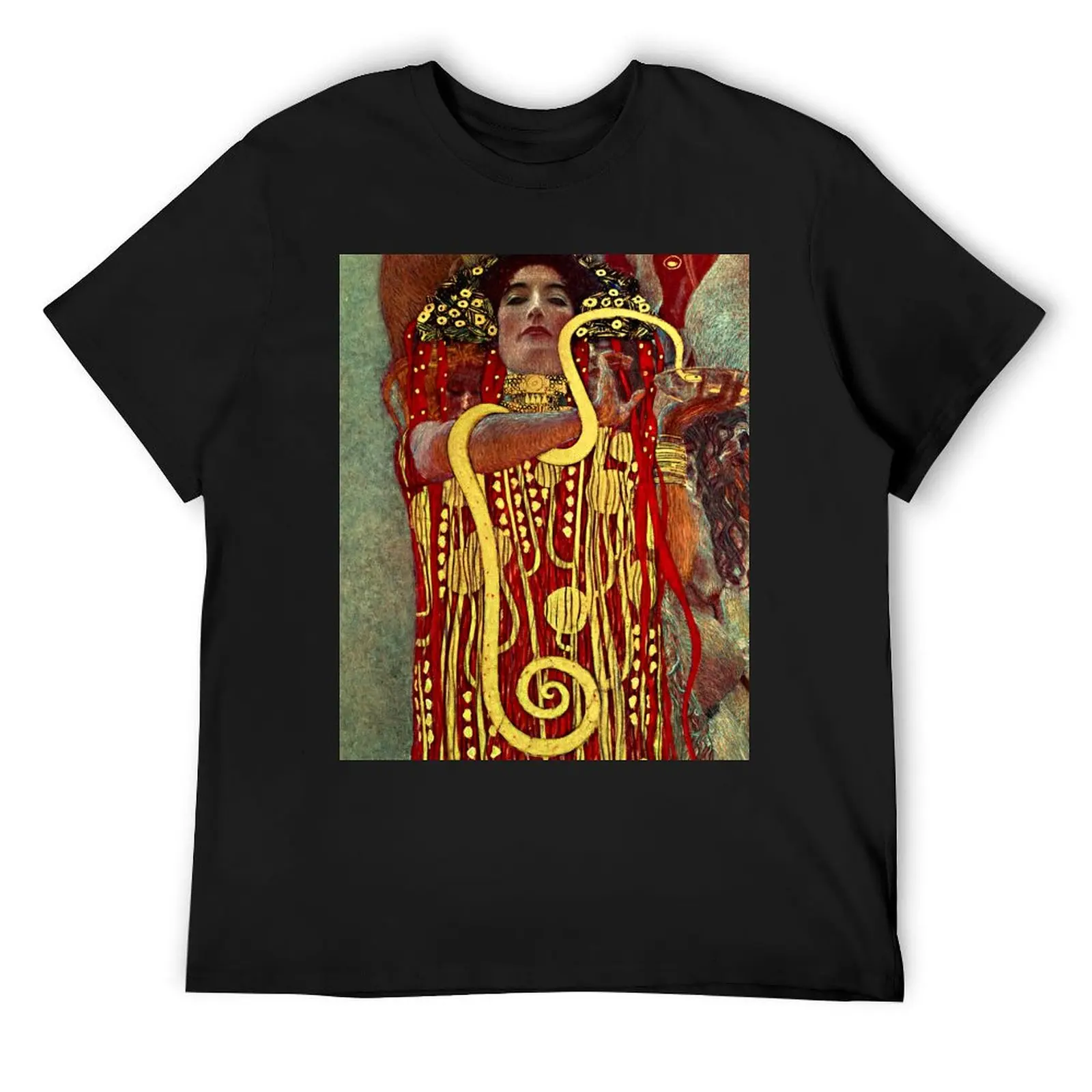 High Resolution Enhanced Gustav Klimt Medicine Hygieia 1907 T-Shirt Short sleeve tee hippie clothes mens tall t shirts