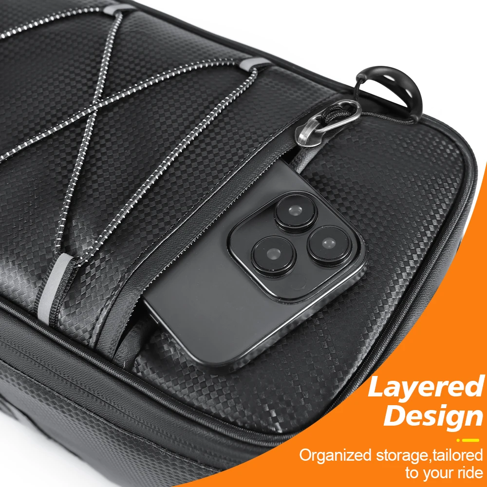 NEWBOLER 10L Fahrrad-Gepäckträgertasche, wasserabweisende Fahrradtasche, Fahrrad-Rücktasche, Bikepacking-Zubehör – Detail 4
