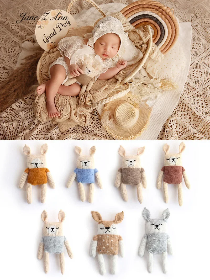 

Newborn baby cartoon rabbit doll studio shooting home decoration photography props multi-colors baby shower gift