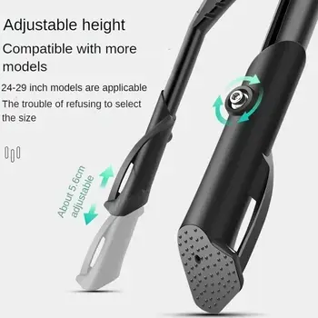 Béquille de vélo réglable en alliage d'aluminium pour VTT/vélos de neige/vélos pliants/vélos électriques, repose-pieds latéral, support pour vélos de 22 à 29 pouces. 10 best sales Béquille - №2