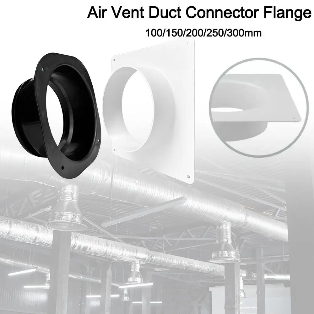 Vent Pipe Adapter Flange Connector Ventilation Pipe Air Ducting Connection Square To Round Flange Interface Exhaust Pipe Joint