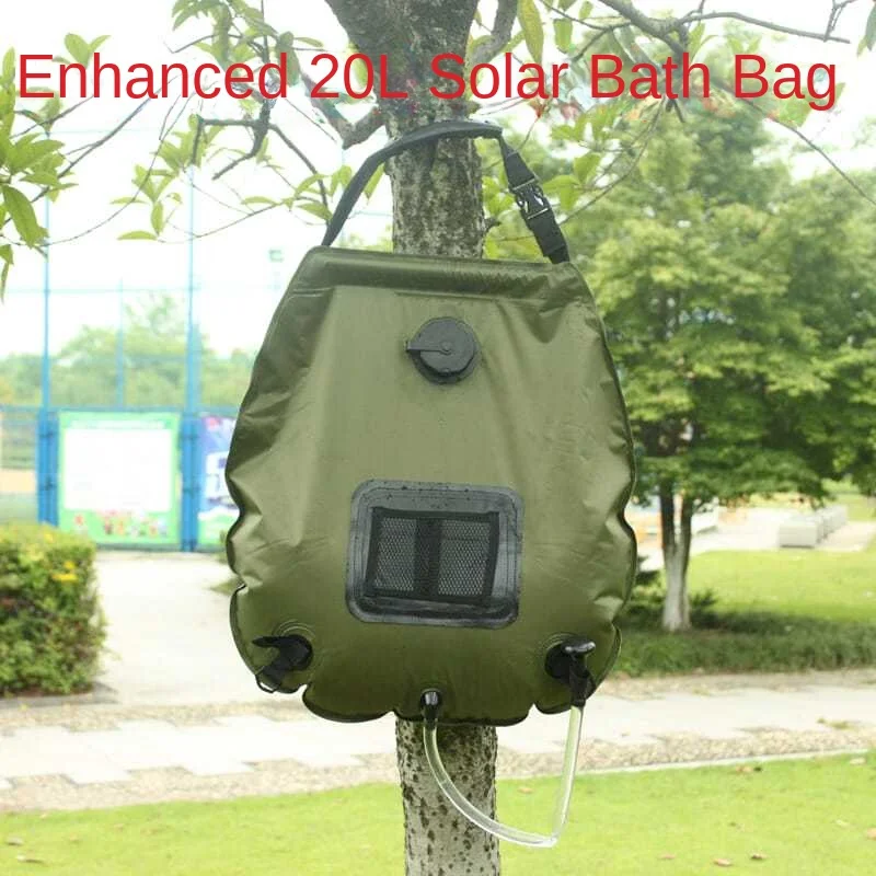 

Outdoor Camping and Hiking Water Bags, Foldable, Self Driving, Solar Hot Water Bag, Bathing Artifact, Shower Sprinkler Bag, 20L