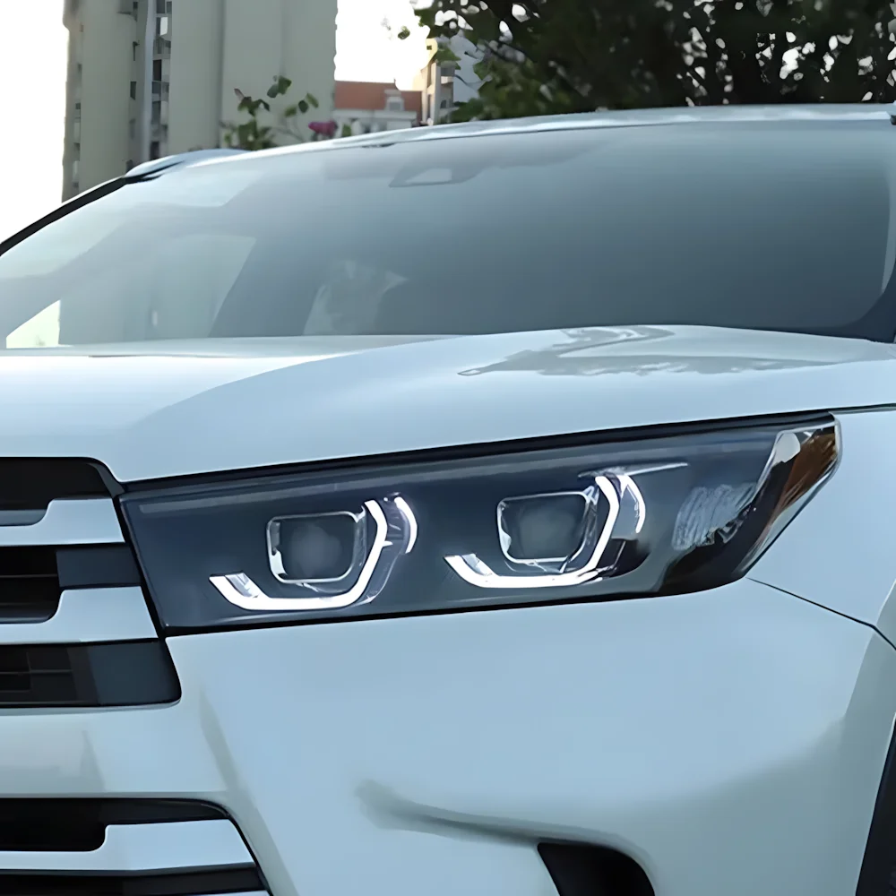 

Car Front Lamp Assembly for Toyota Highlander 2018-2021 Upgrade BMW angel eye Style headlights High Quality Tool Accessories