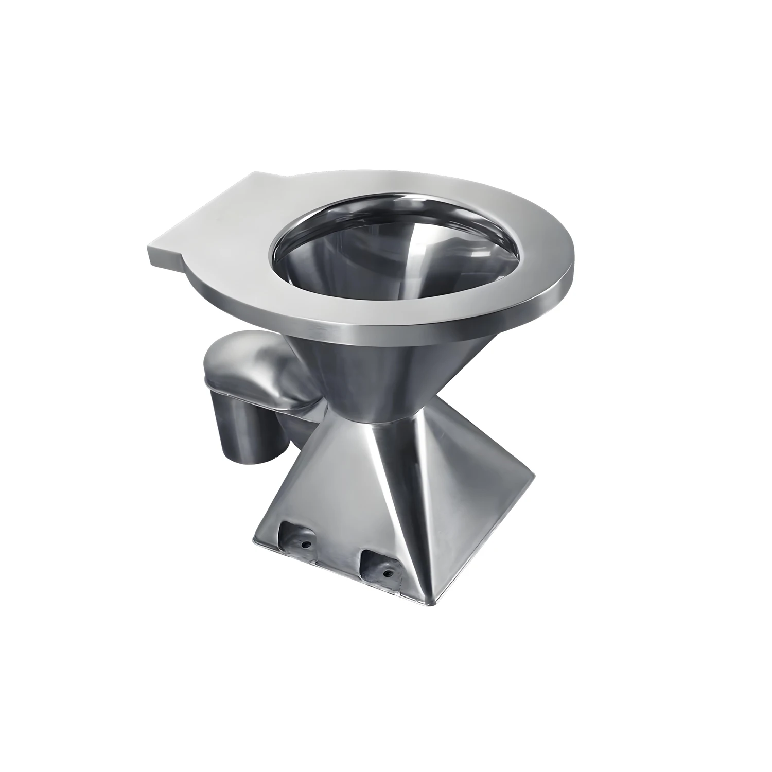 RV Toilet 304 Stainless Steel, Portable All-in-One, Horizontal or Vertical Discharge, Suitable for Marine Camper Caravan