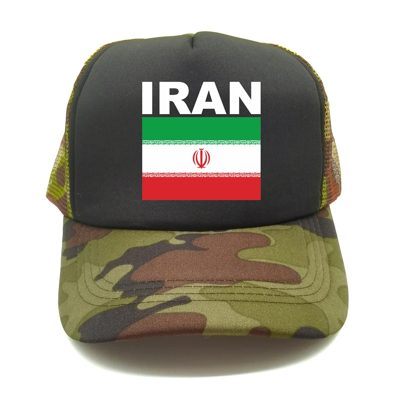 Iran Flag Trucker Cap Summer Men Cool Country Hat Baseball Caps Unisex Outdoor Mesh Net Caps