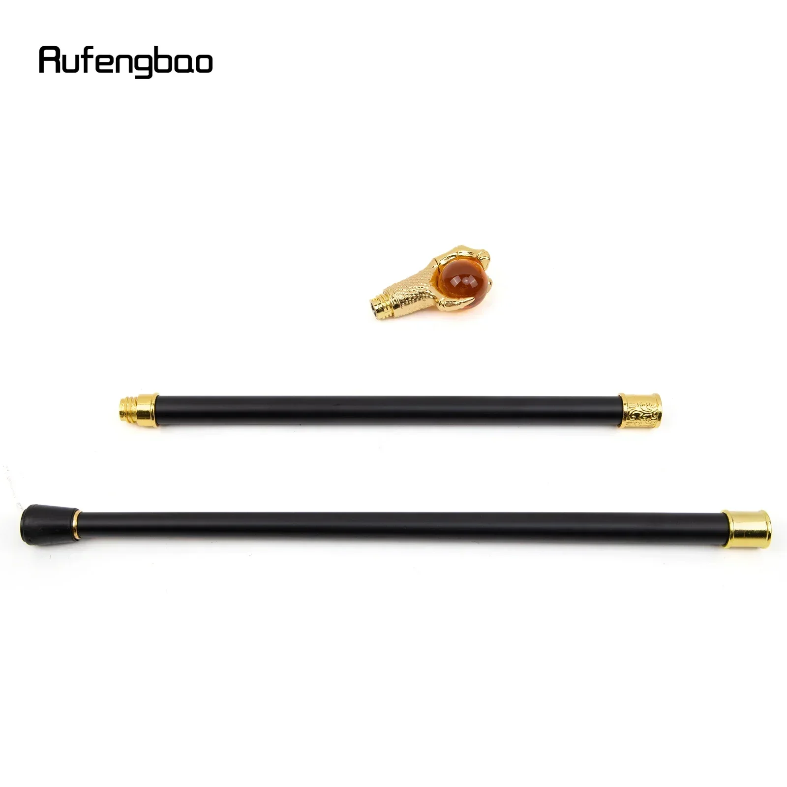 التنين مخلب فهم البرتقال الكرة الزجاجية الذهبية عصا المشي الأزياء الزخرفية عصا المشي أداء المرحلة قصب 93 سنتيمتر