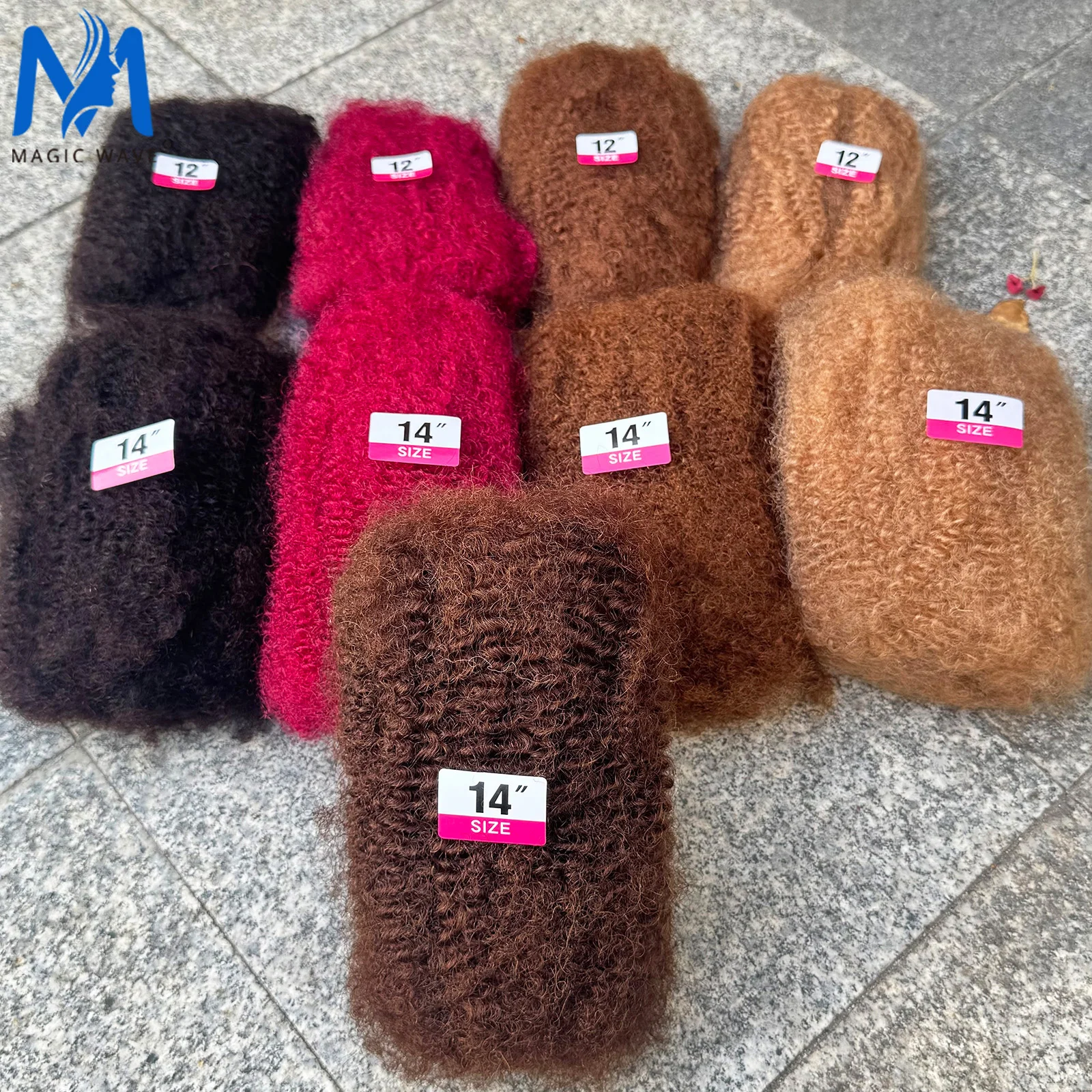 Afro Kinky Curly 4C Human Hair Extension 30g 50g/Pack No Weft Brazilian Remy Bulk for Locs Micro Twist Braiding Hair 10-18inch